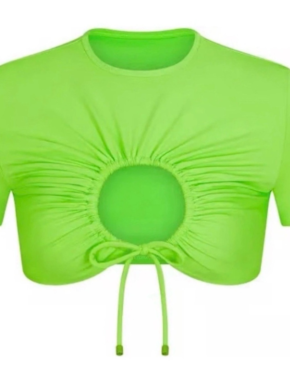 SKIMS Lime Green Adjustable Swim Top